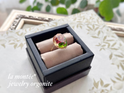 ガーネット×クロムダイオプサイトのリング