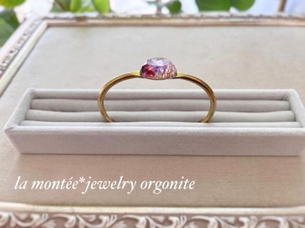 ガーネット×アメジストのバングル